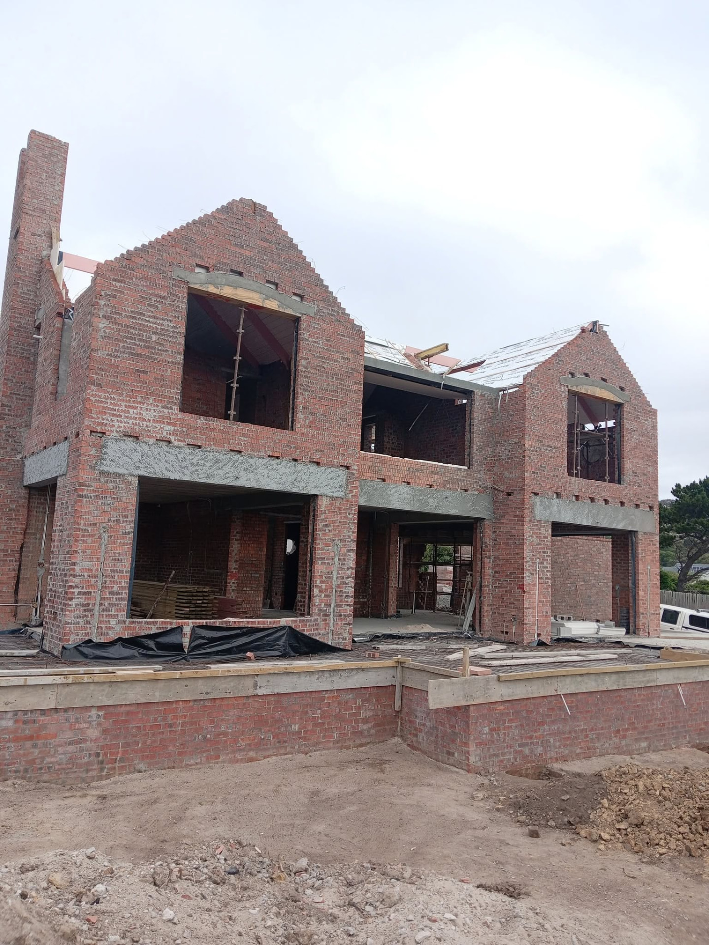Two-storey brick house structure — Majors Builders
