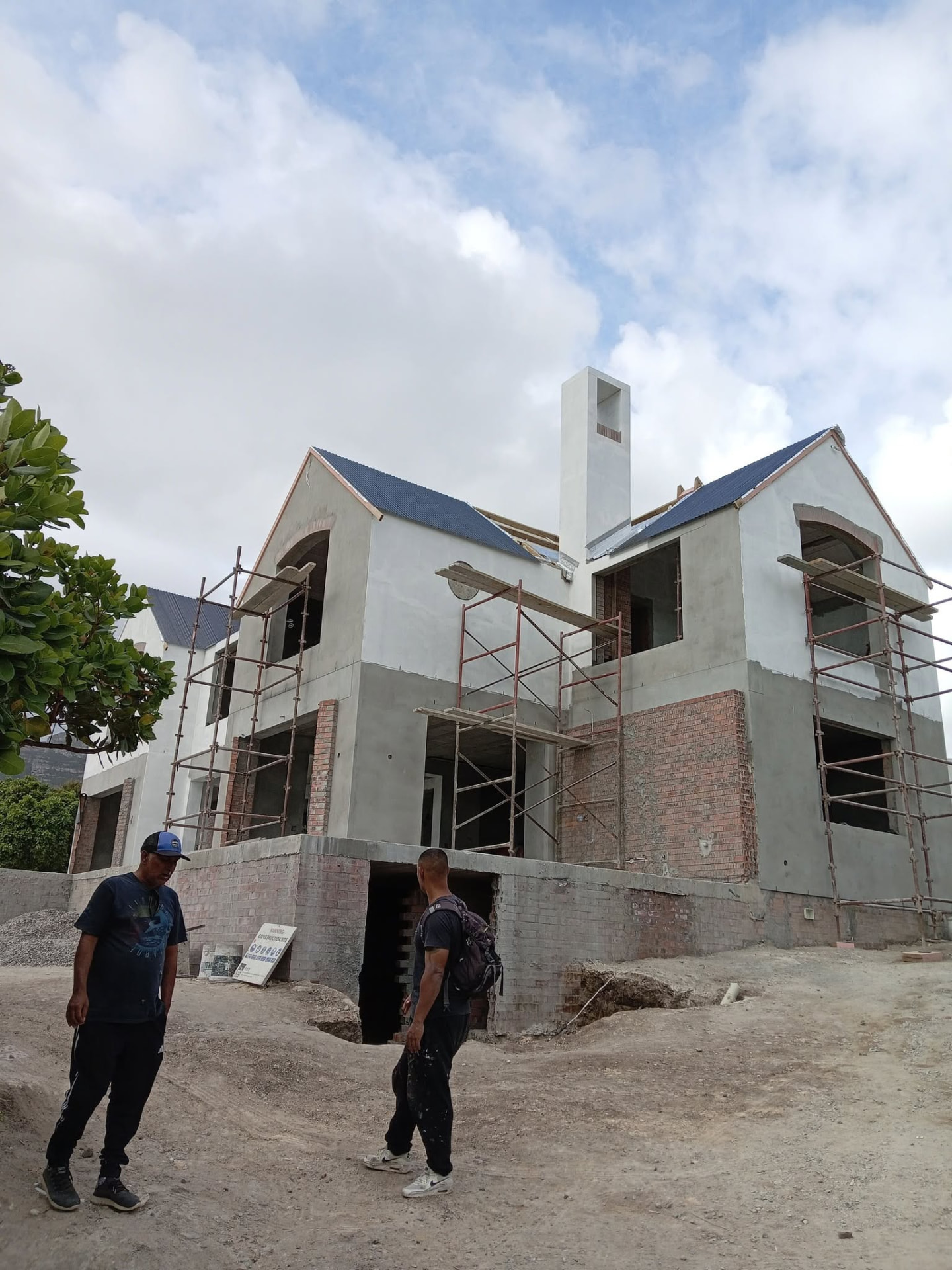 House exterior finishing in progress — Majors Builders