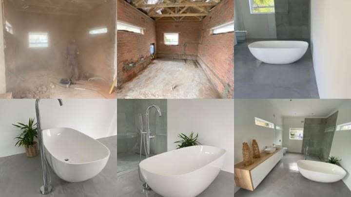 Bathroom renovation before and after — Majors Builders